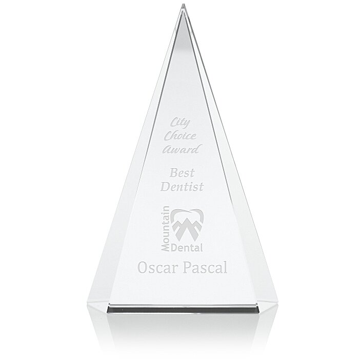 Custom Trig Crystal Award - 8 inches
