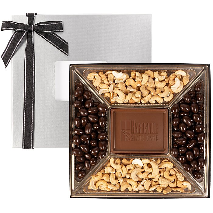 Custom Large Treat Mix - Silver Box - Milk Chocolate Bar